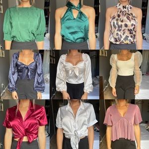 Lot of 16 shein dress blouses shirts or going out